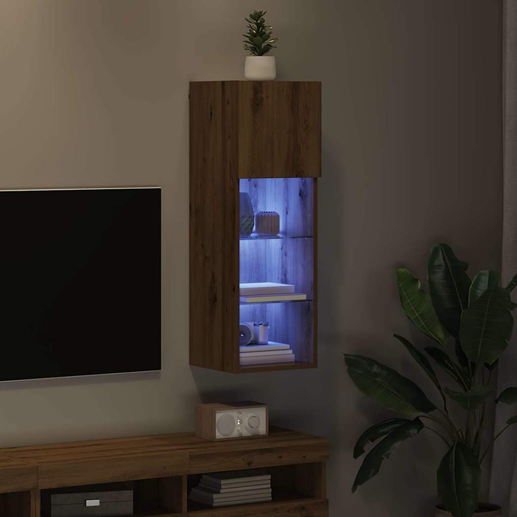 Falsítható TV Szekrény 30,5 x 30 x 90 cm Artisan tölgy