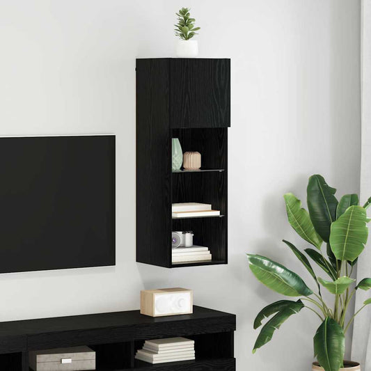 Falsítható TV Szekrény Fekete tölgy 30,5 x 30 x 90 cm Faanyag