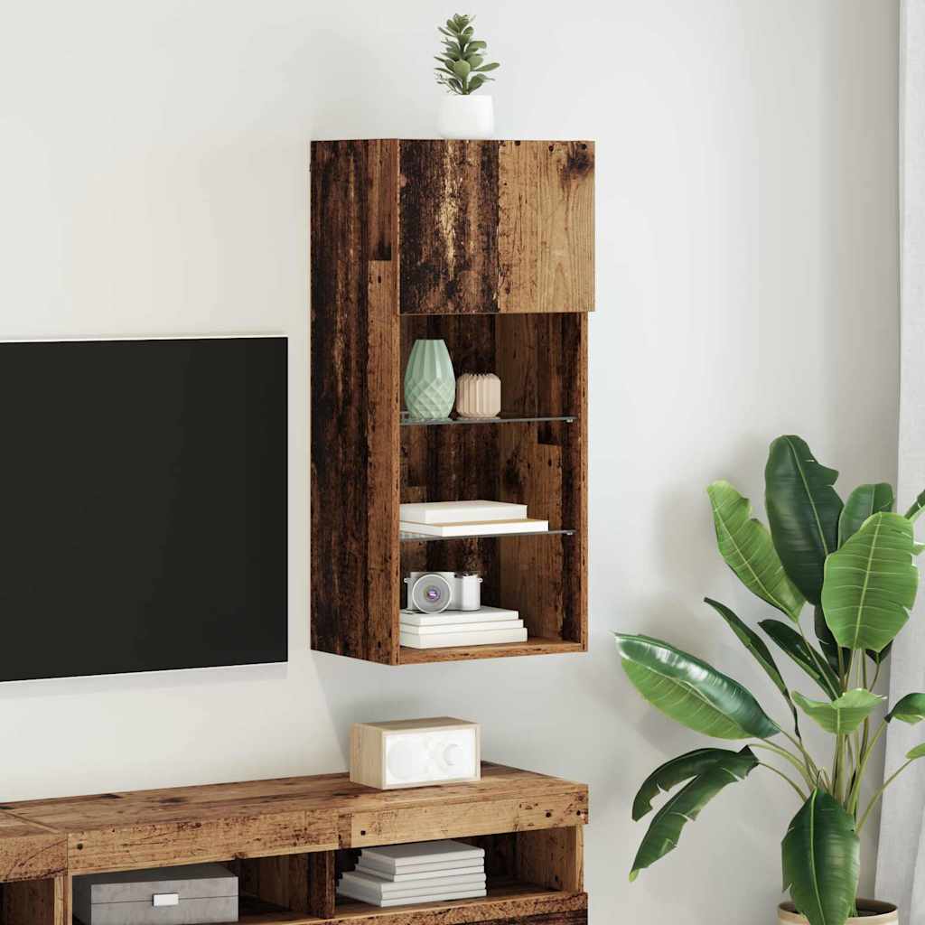 Falsítható TV Szekrény 40,5 x 30 x 90 cm Öreg fa Szerelt Fa