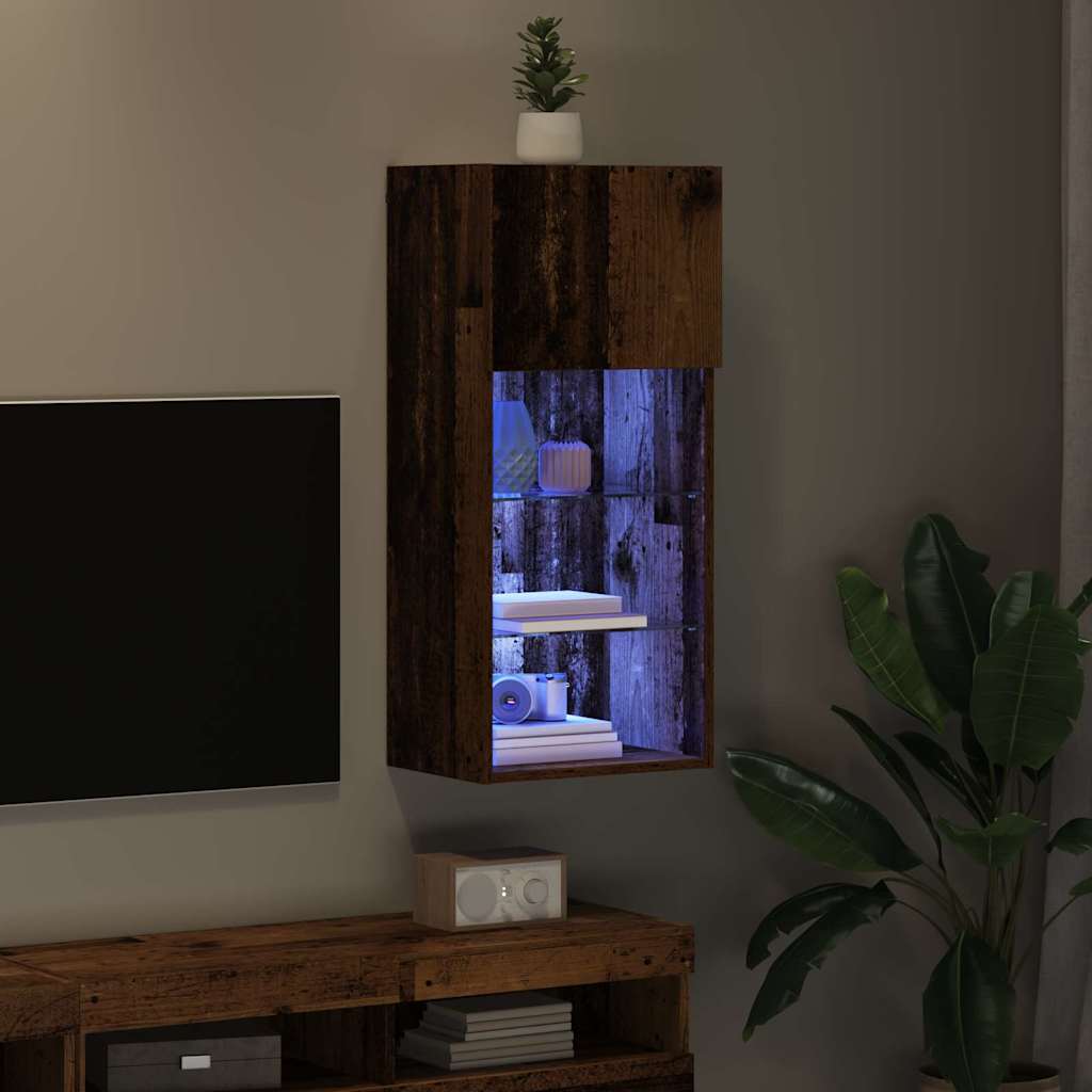 Falsítható TV Szekrény 40,5 x 30 x 90 cm Öreg fa Szerelt Fa