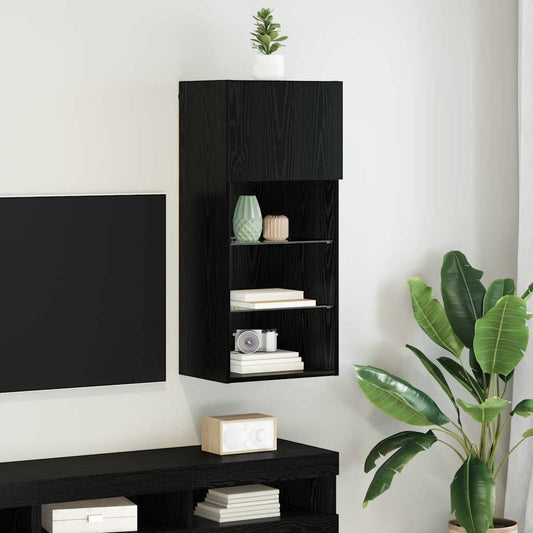 Falsítható TV Szekrény Fekete tölgy 40,5 x 30 x 90 cm Faanyag