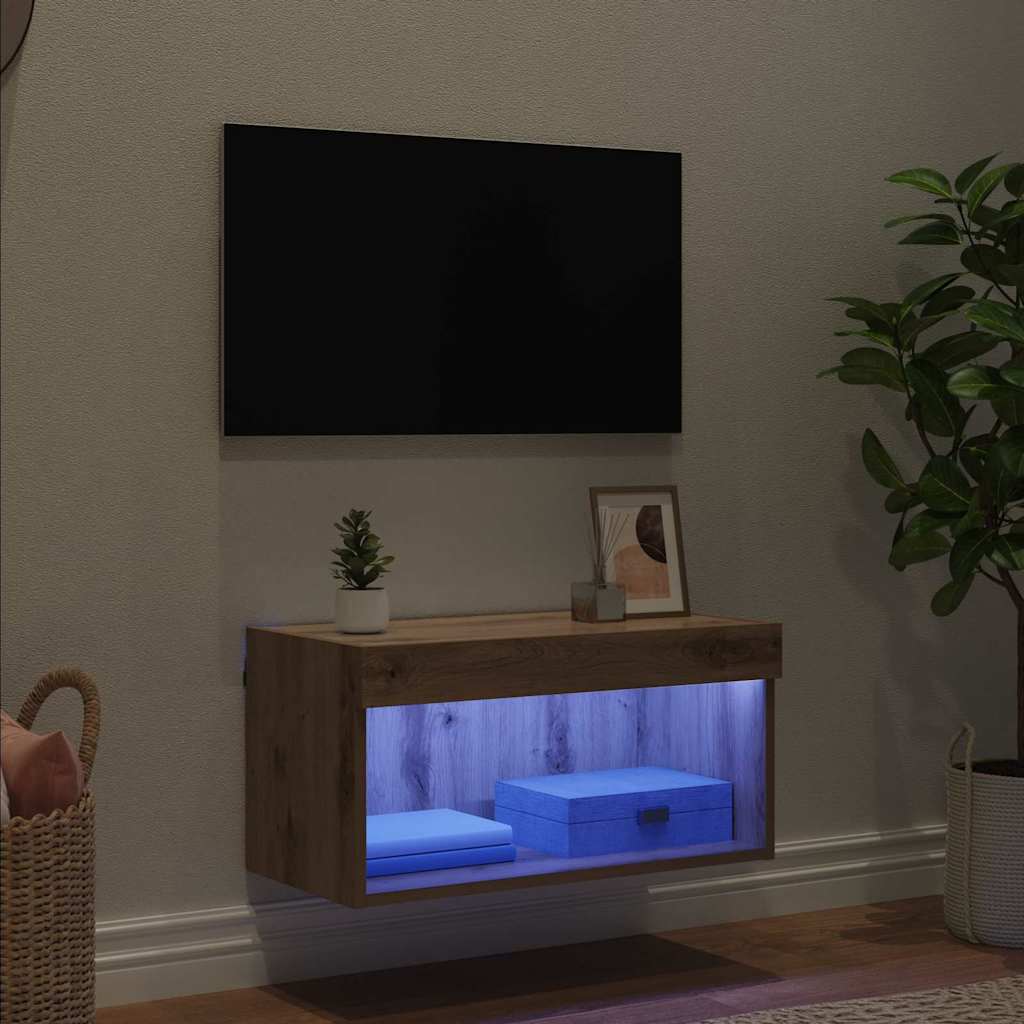 TV szekrény garnitúra 60 x 30 x 30 cm Artisan tölgy Szerelt Fa