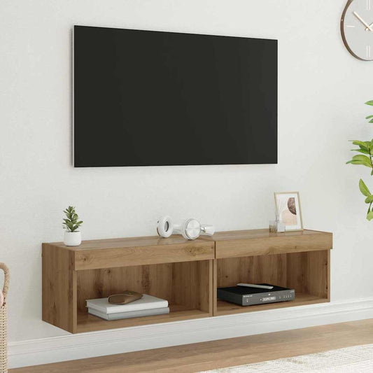 TV szekrény garnitúra 2 pcs Artisan tölgy 60 x 30 x 30 cm