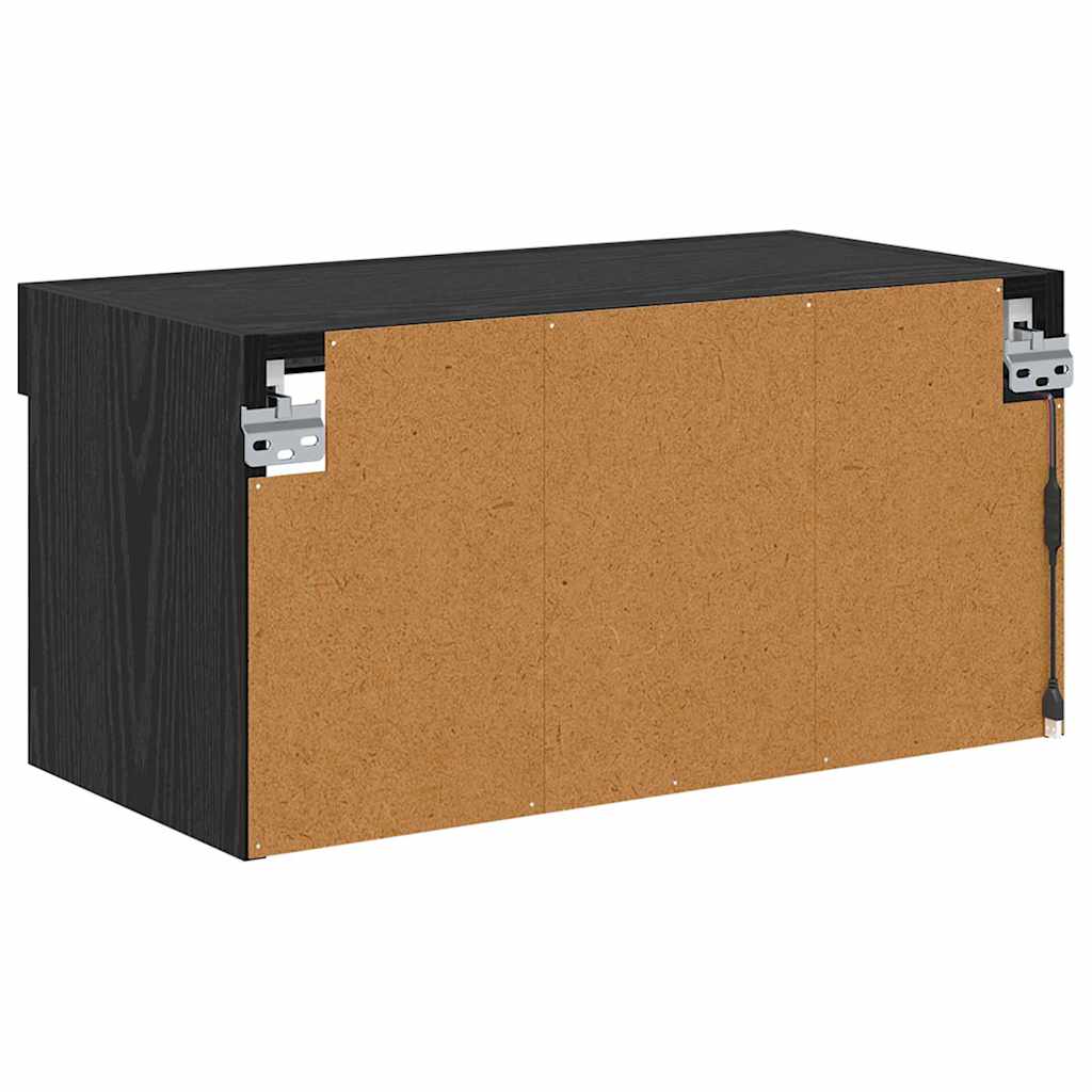 TV szekrény garnitúra 60 x 30 x 30 cm Fekete tölgy Szerelt Fa
