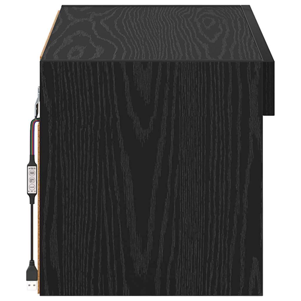 TV szekrény garnitúra 60 x 30 x 30 cm Fekete tölgy Szerelt Fa