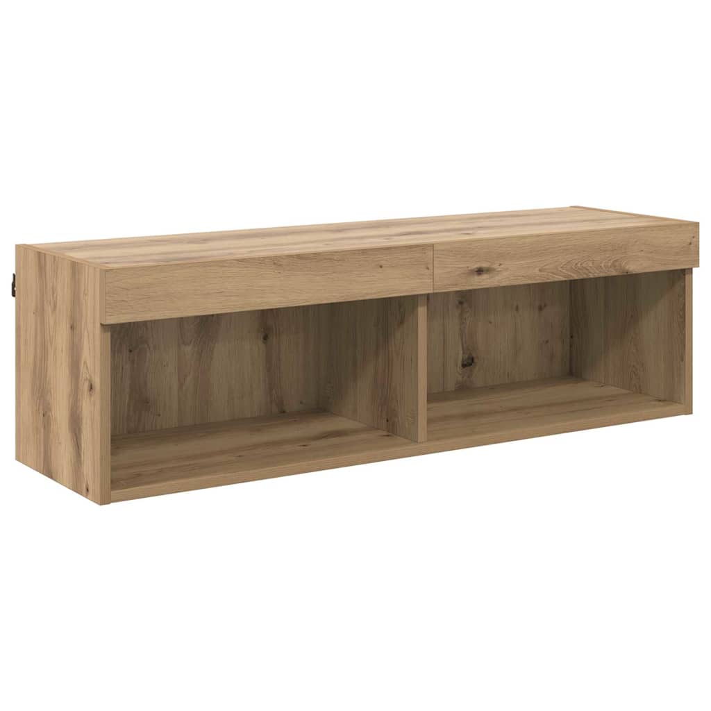 TV Fali Szekrény 100 x 30 x 30 cm Artisan tölgy Szerelt Fa