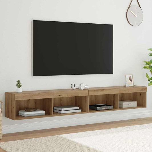 TV szekrény garnitúra 2 pcs Artisan tölgy 100 x 30 x 30 cm