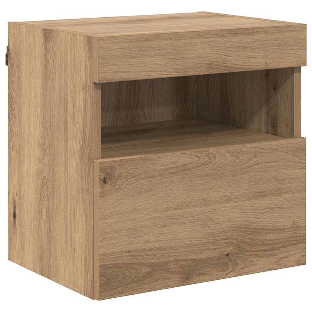 TV Fali Szekrények 2 pcs Artisan tölgy Szerelt Fa
