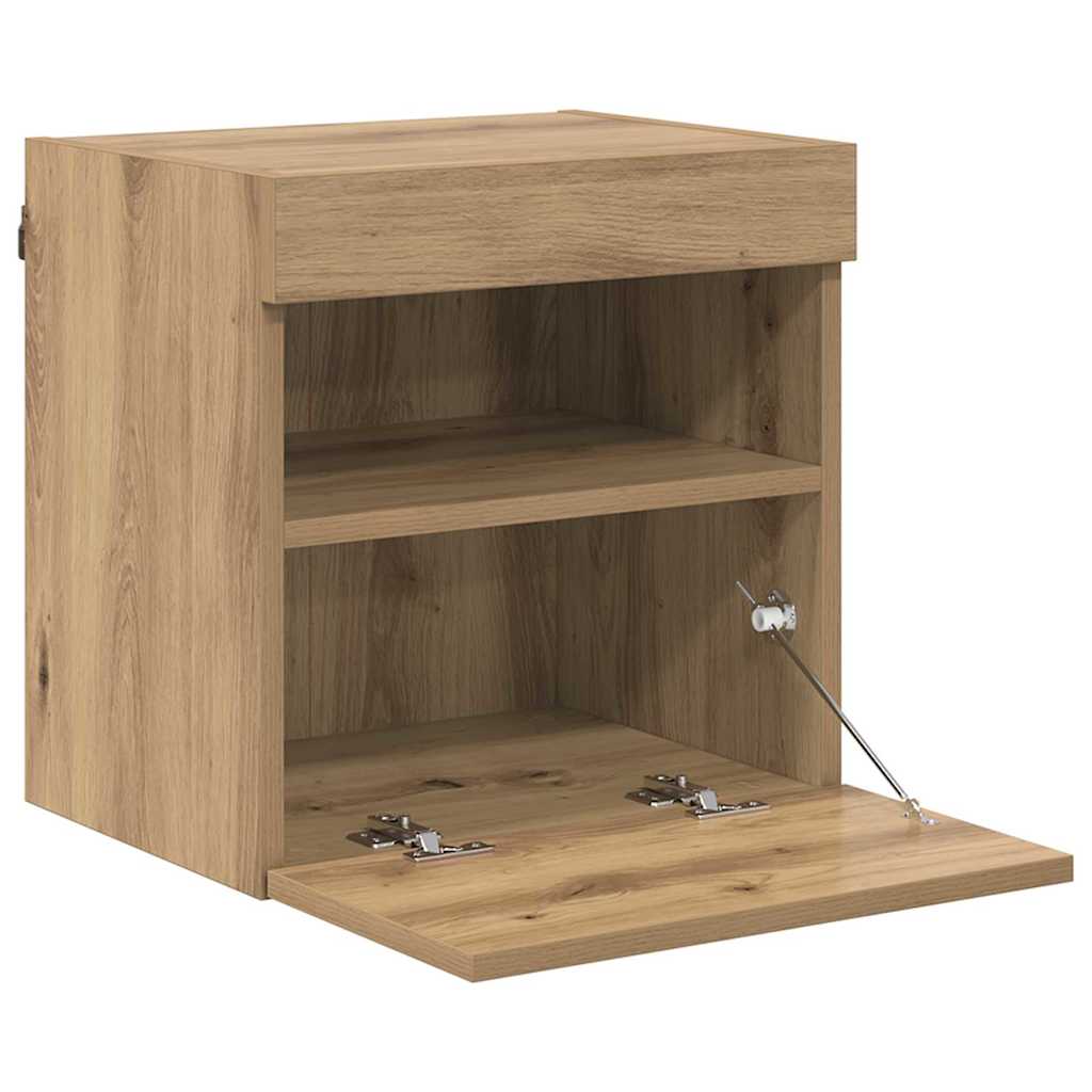TV Fali Szekrények 2 pcs Artisan tölgy Szerelt Fa