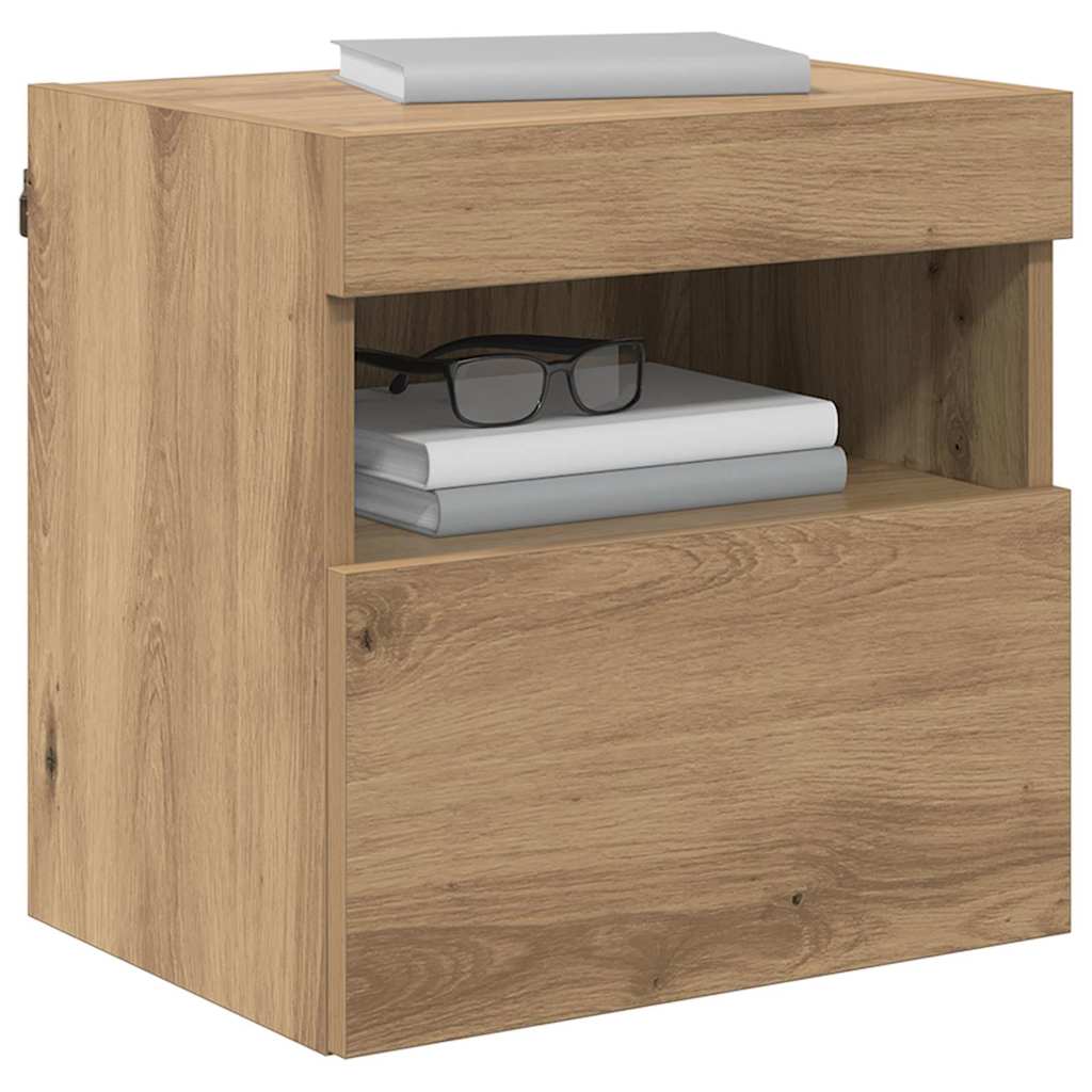 TV Fali Szekrények 2 pcs Artisan tölgy Szerelt Fa