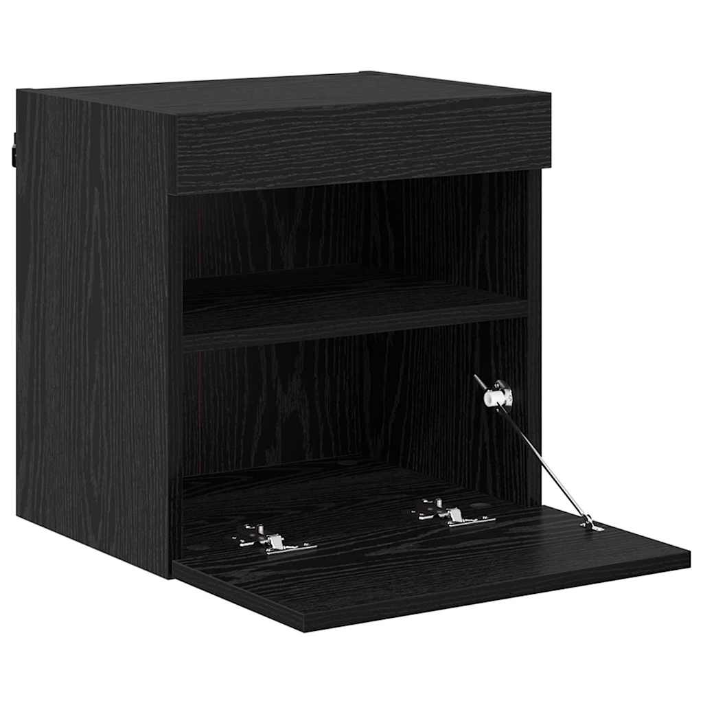 TV Fali Szekrény 40 x 30 x 40 cm Fekete tölgy Szerelt Fa