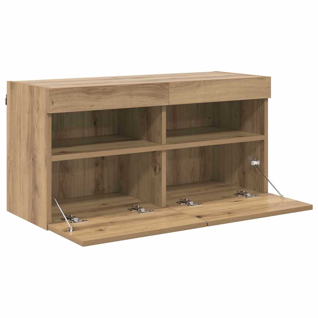TV Fali Szekrény 80 x 30 x 40 cm Artisan tölgy Szerelt Fa