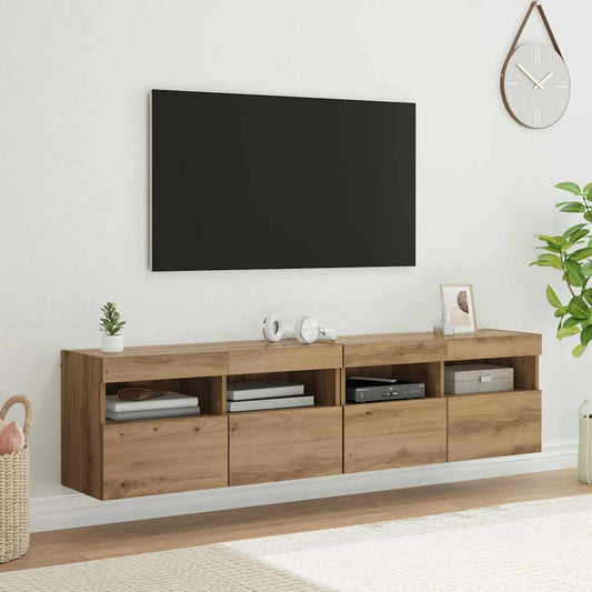 TV Fali Szekrények 2 pcs Artisan tölgy 80 x 30 x 40 cm Faanyag