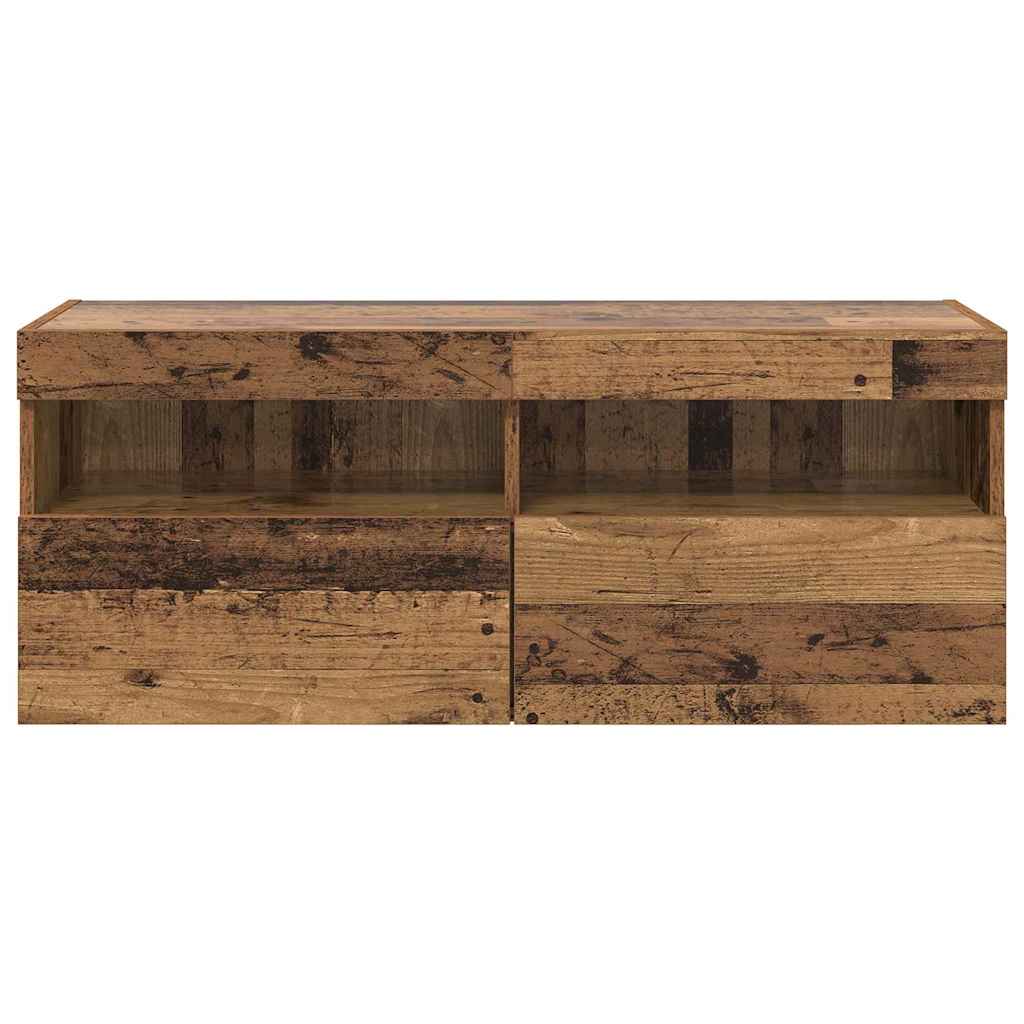 TV Fali Szekrény 100 x 30 x 40 cm Öreg fa Szerelt Fa