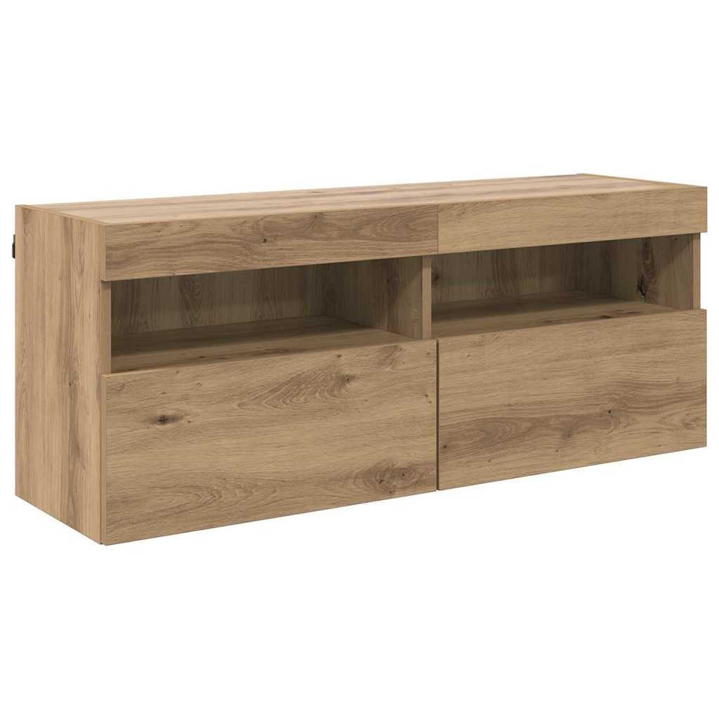 TV Fali Szekrény 100 x 30 x 40 cm Artisan tölgy Szerelt Fa