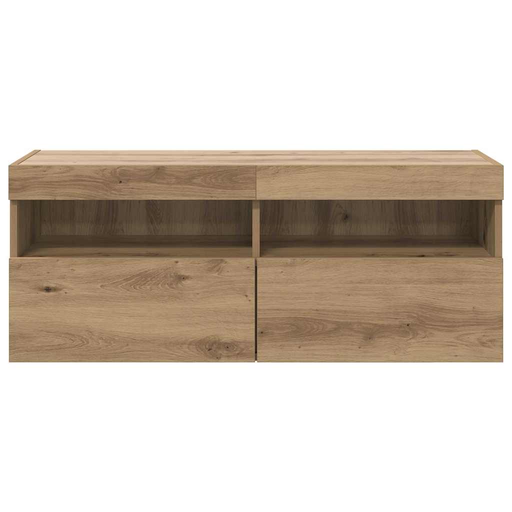 TV Fali Szekrény 100 x 30 x 40 cm Artisan tölgy Szerelt Fa