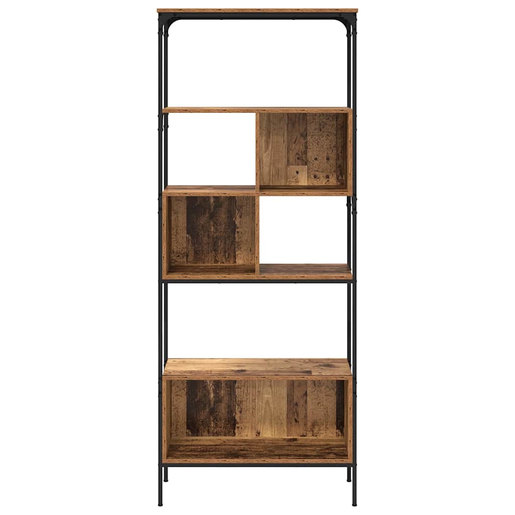 Könyvszekrény 7 szintes 76 x 33 x 188,5 cm Szerelt Fa Öreg fa