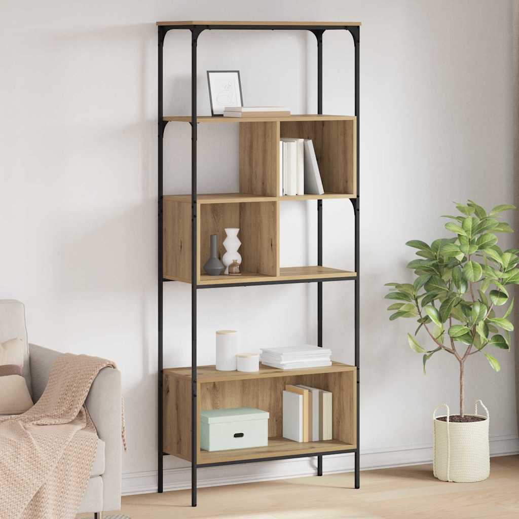 Könyvszekrény 7 szintes 76 x 33 x 188,5 cm Szerelt Fa