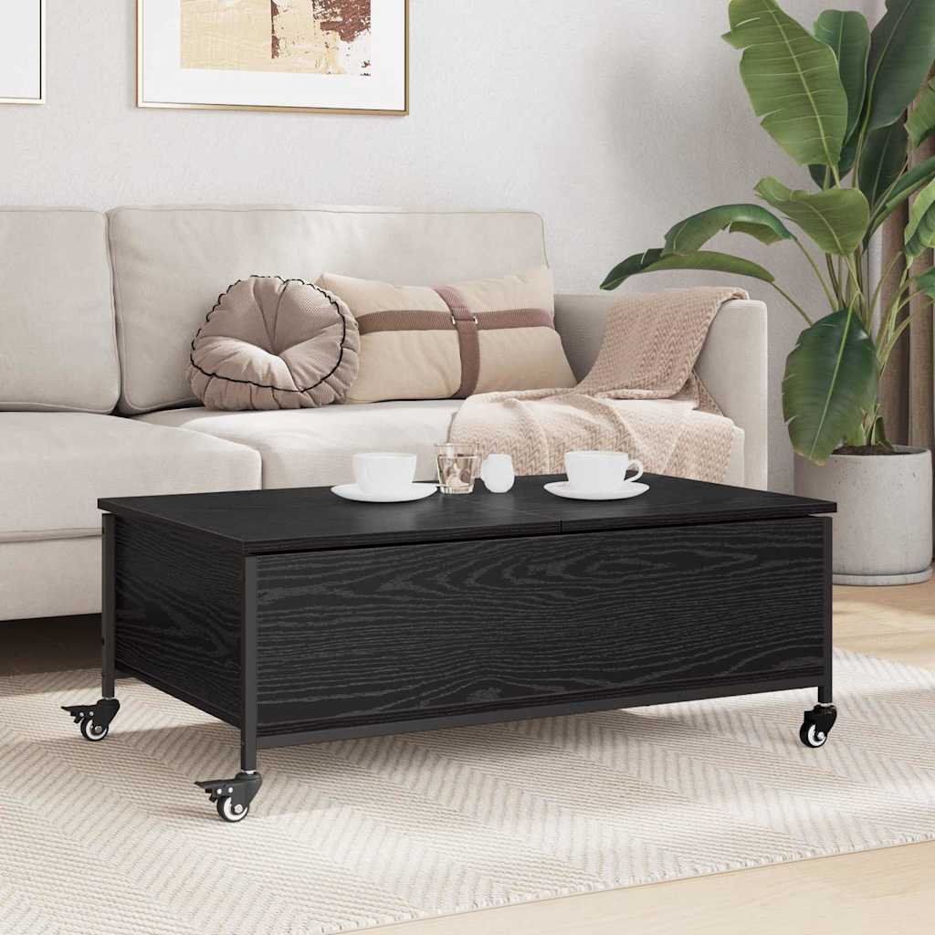 Dohányzóasztal Fekete tölgy 91 x 55 x 32 cm Szerelt Fa