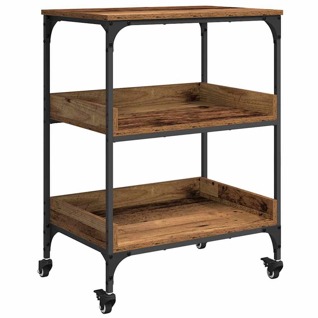 Konyhai kocsi Öreg fa 60 x 41 x 80.5 cm Szerelt Fa