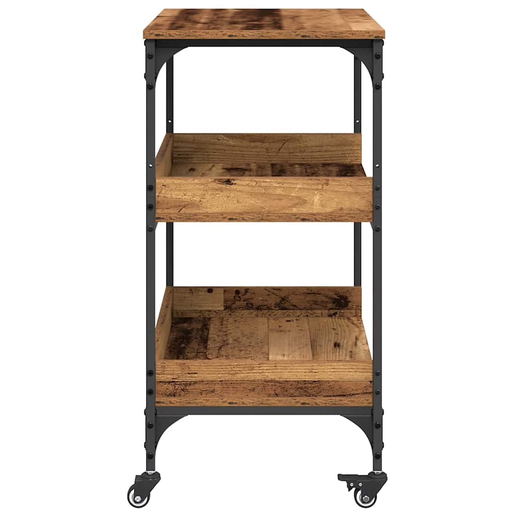 Konyhai kocsi Öreg fa 60 x 41 x 80.5 cm Szerelt Fa