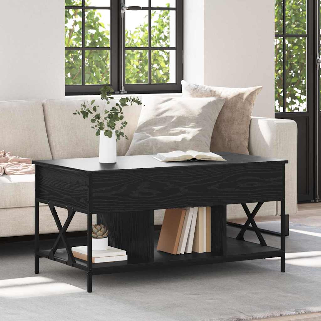 Dohányzóasztal Fekete tölgy 100 x 55 x 48.5 cm Szerelt Fa