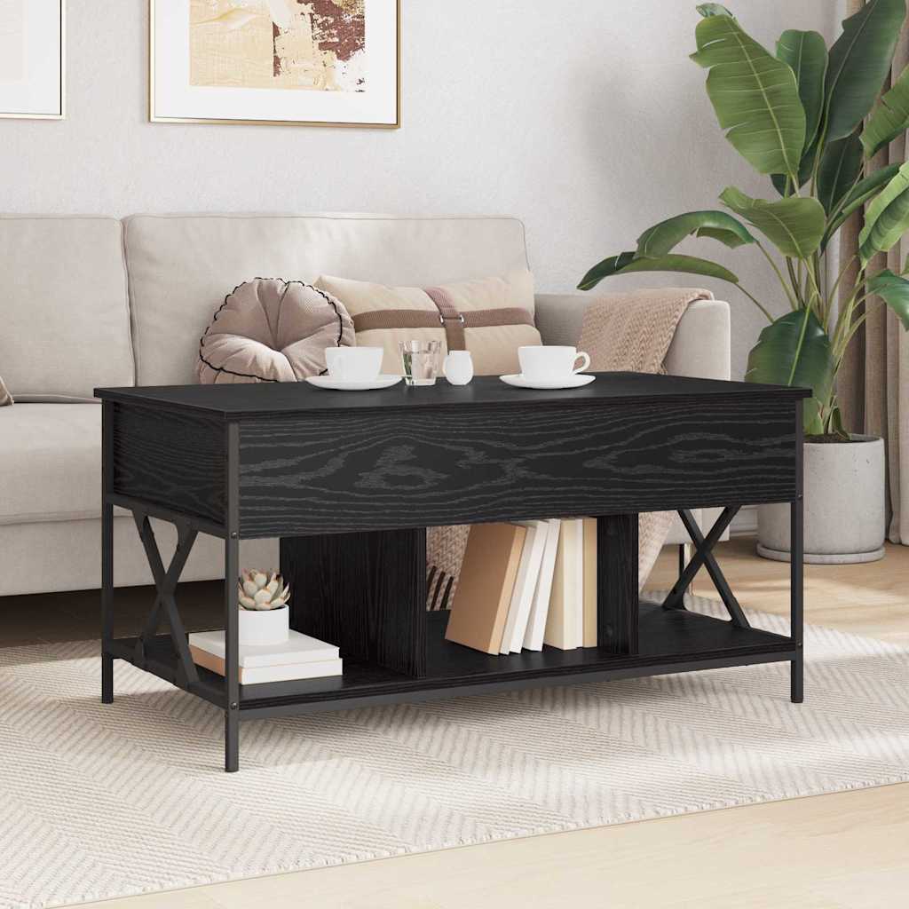 Dohányzóasztal Fekete tölgy 100 x 55 x 48.5 cm Szerelt Fa