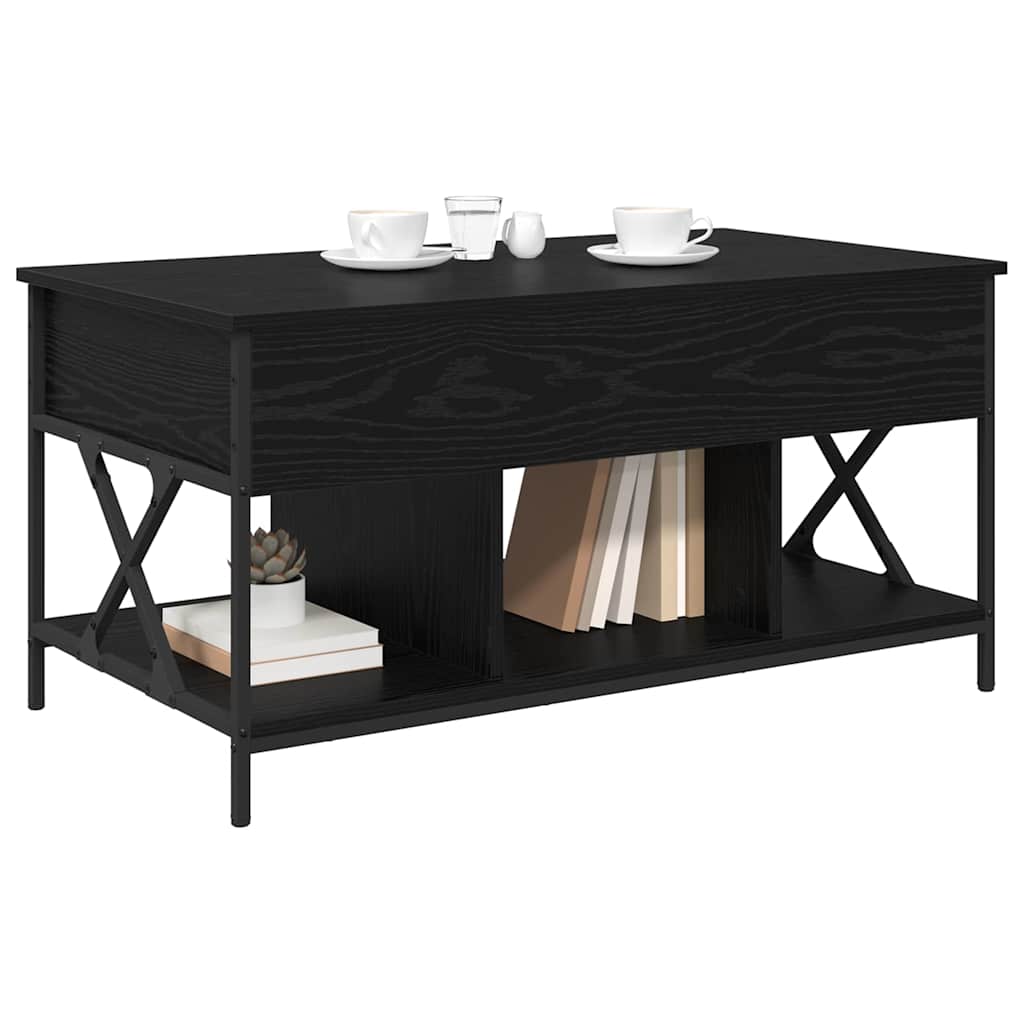 Dohányzóasztal Fekete tölgy 100 x 55 x 48.5 cm Szerelt Fa