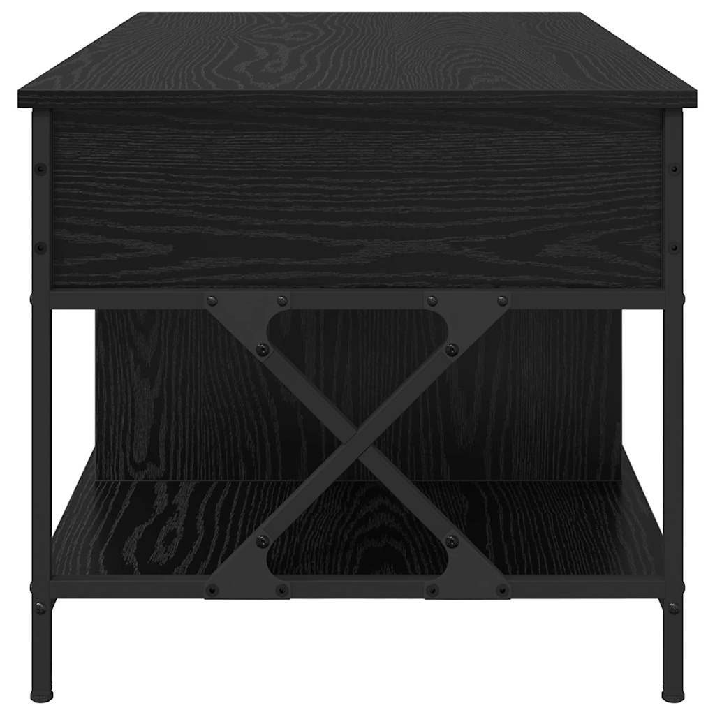 Dohányzóasztal Fekete tölgy 100 x 55 x 48.5 cm Szerelt Fa