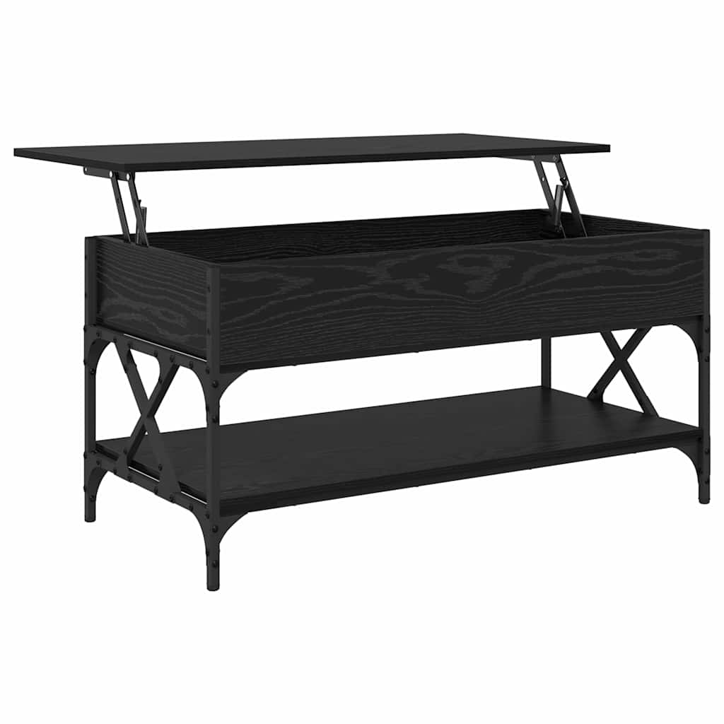 Dohányzóasztal Fekete tölgy 100 x 50 x 50 cm Szerelt Fa