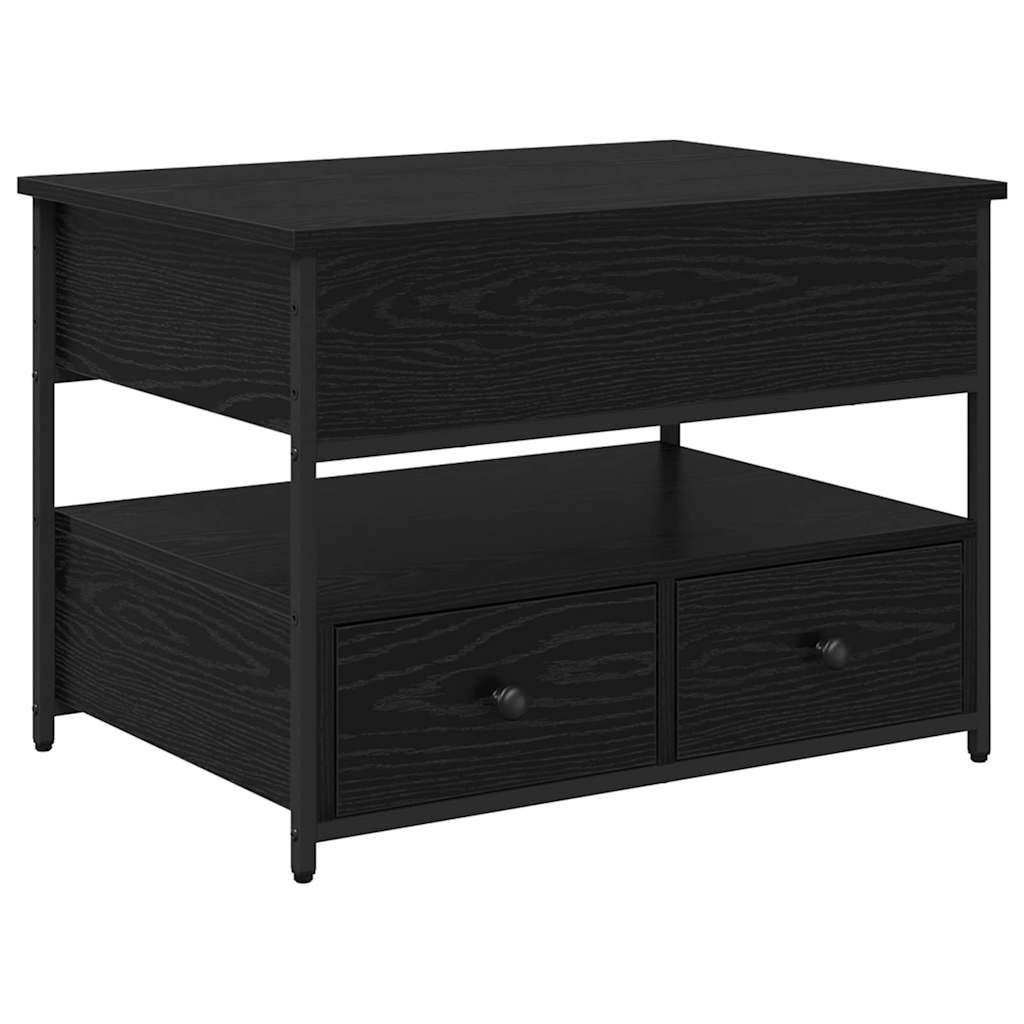 Dohányzóasztal Fekete tölgy 70 x 50 x 54.5 cm Szerelt Fa