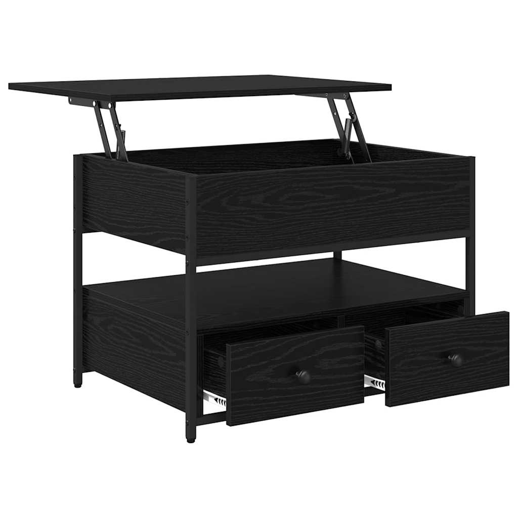 Dohányzóasztal Fekete tölgy 70 x 50 x 54.5 cm Szerelt Fa