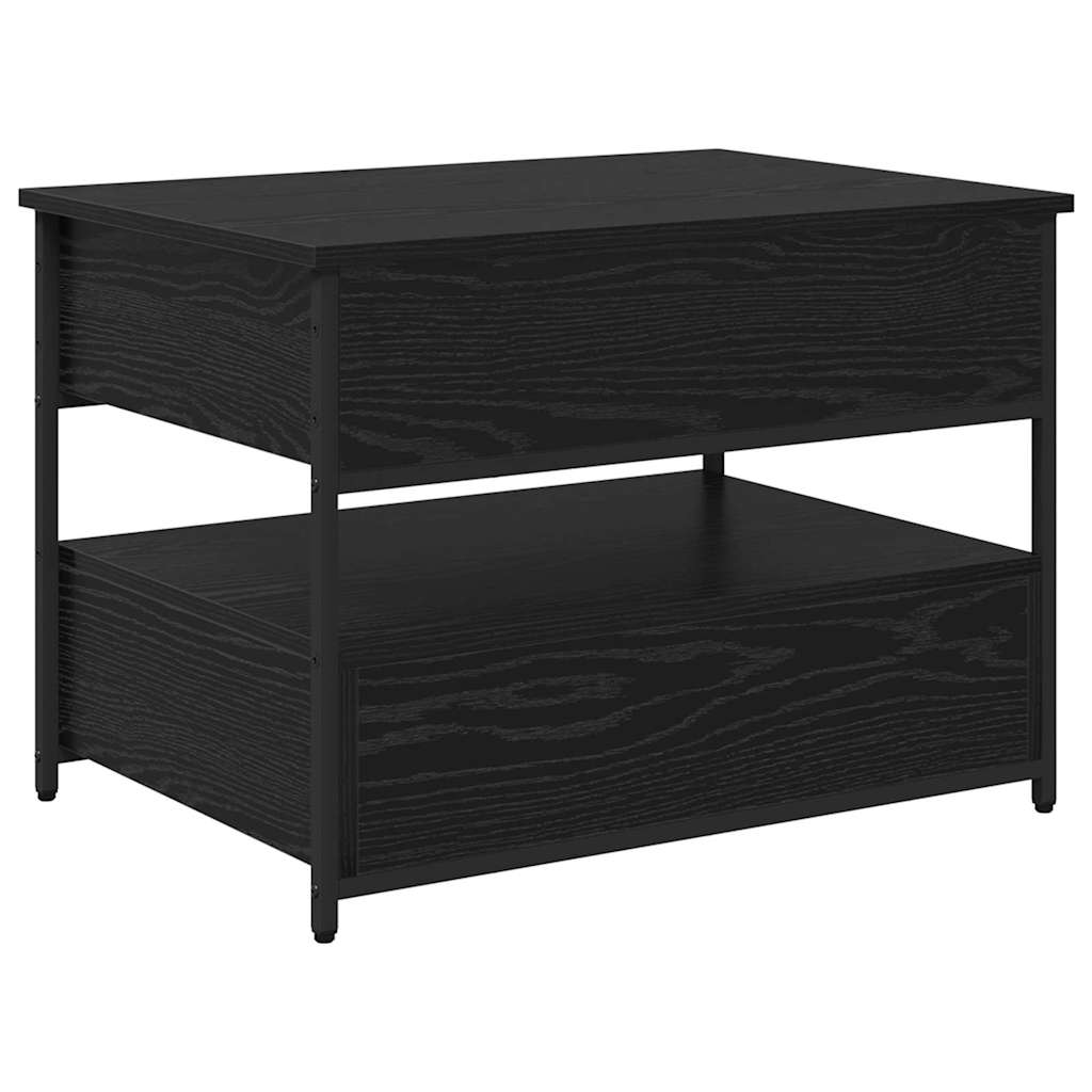 Dohányzóasztal Fekete tölgy 70 x 50 x 54.5 cm Szerelt Fa