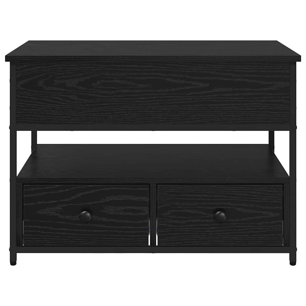 Dohányzóasztal Fekete tölgy 70 x 50 x 54.5 cm Szerelt Fa
