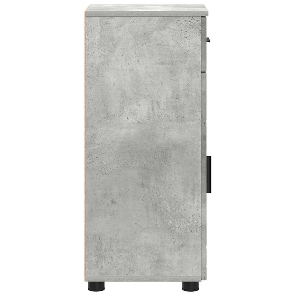 Fürdőszoba Székény Beton Szürke 30 x 35 x 80 cm Szerelt fa, Fém
