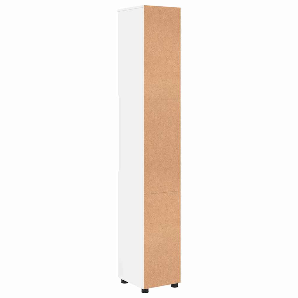 Fürdőszoba Székény tárolóval Magas Fényű Fehér 30 x 35 x 192 cm