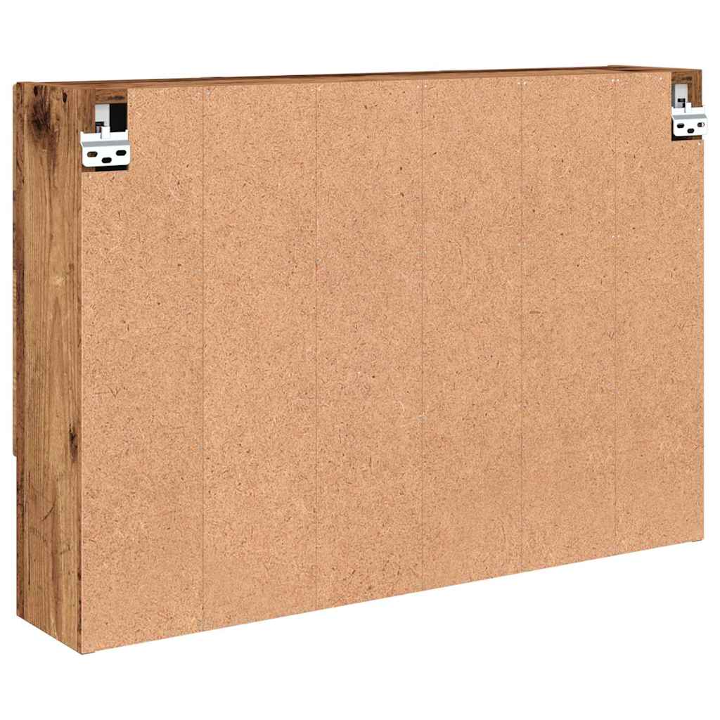 Tükörszekrény Falra szerelhető Öreg fa 80 x 17 x 55 cm Faanyag