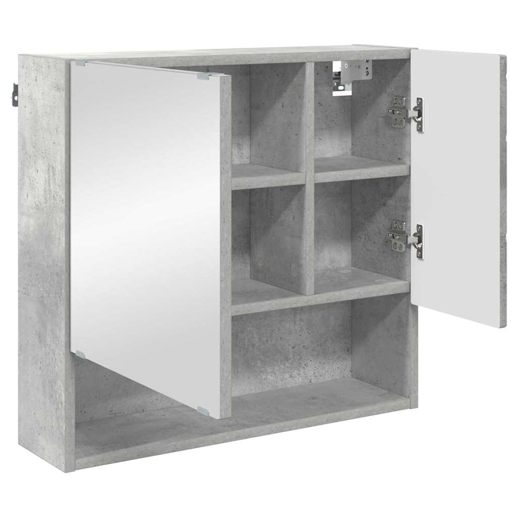 Tükörszekrény Beton Szürke 59 x 17 x 55 cm Szerelt Fa