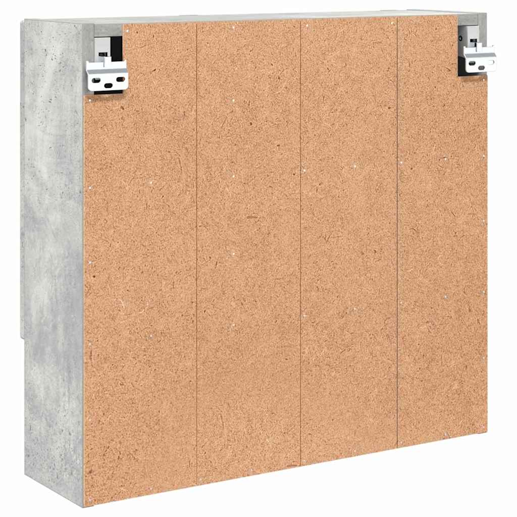 Tükörszekrény Beton Szürke 59 x 17 x 55 cm Szerelt Fa