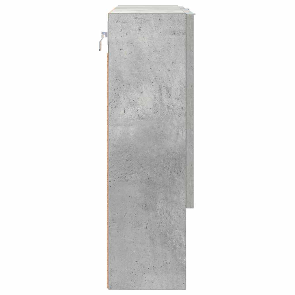 Tükörszekrény Beton Szürke 59 x 17 x 55 cm Szerelt Fa