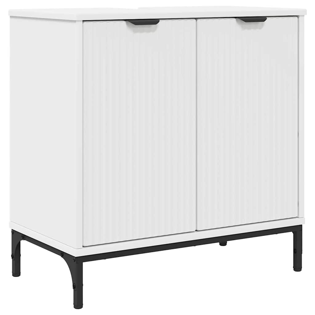 Fürdőszobai mosdószekrény Fehér 60.5 x 33.5 x 61 cm Faanyag