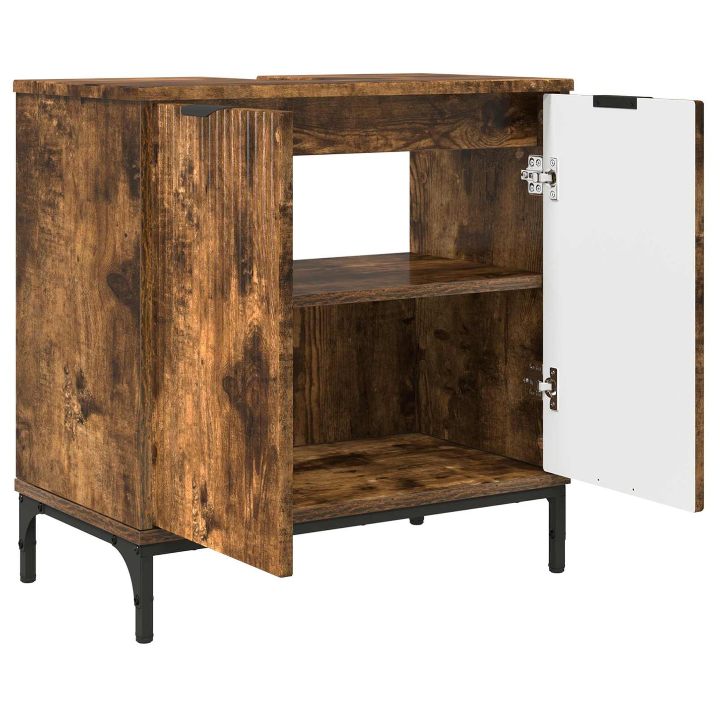 Fürdőszobai mosdószekrény Füstölt tölgy 60,5 x 33,5 x 61 cm