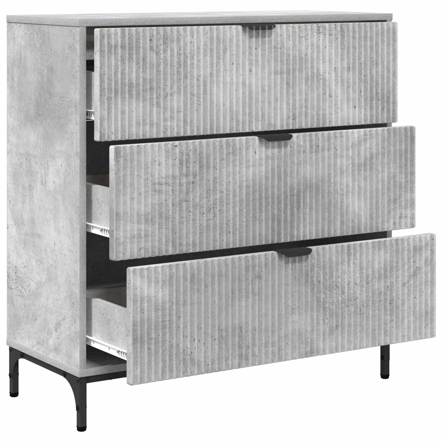 Széf Beton Szürke 79,5 x 33 x 82 cm Szerelt Fa