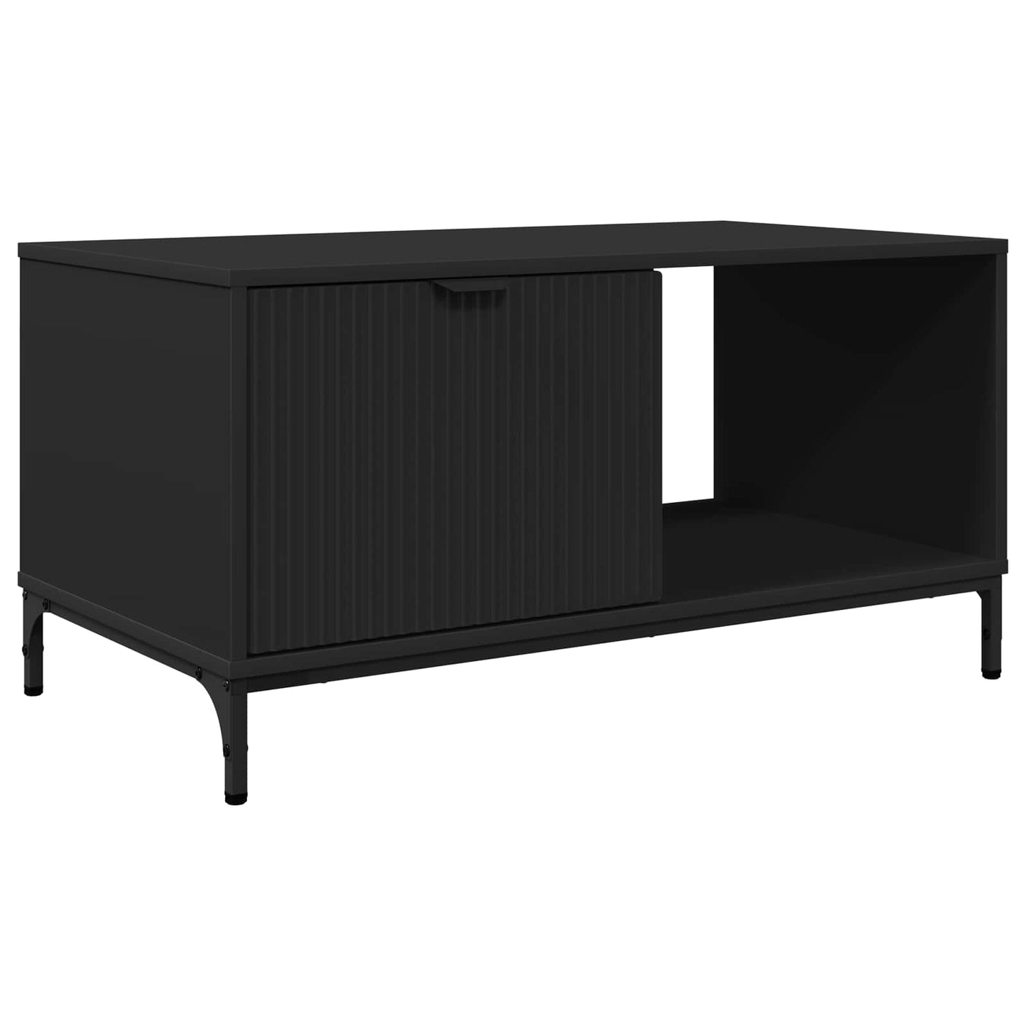 Dohányzóasztal Fekete tölgy 90 x 49 x 46 cm Szerelt Fa