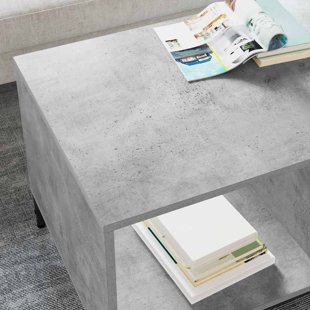 Dohányzóasztal fiókkal Beton Szürke 90 x 49 x 46 cm Faanyag