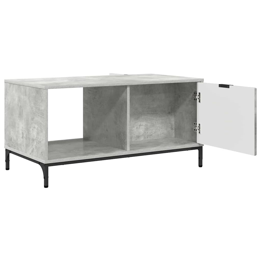Dohányzóasztal fiókkal Beton Szürke 90 x 49 x 46 cm Faanyag