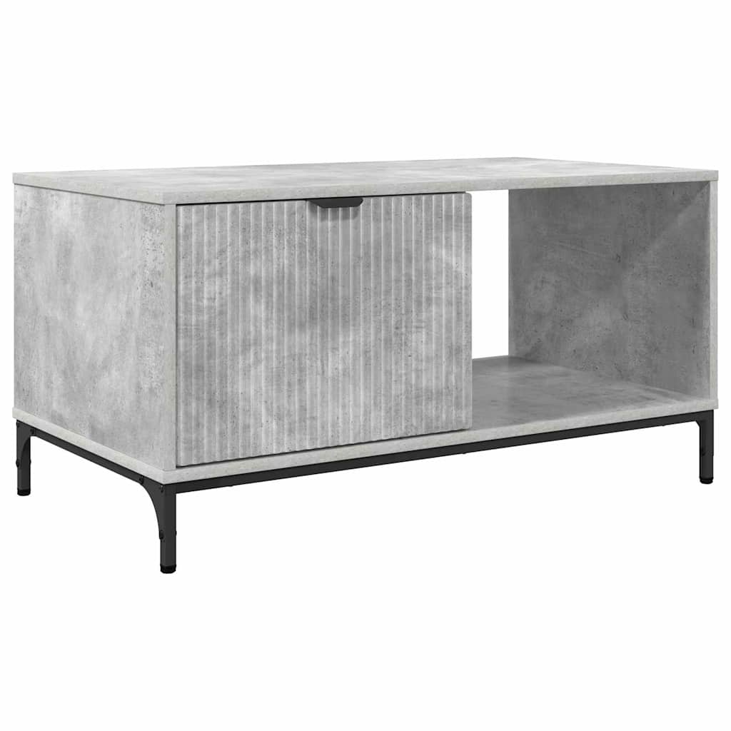 Dohányzóasztal fiókkal Beton Szürke 90 x 49 x 46 cm Faanyag