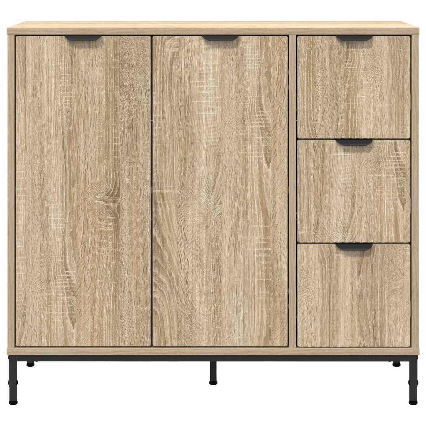 Széf Sonoma tölgy 89,5 x 33 x 82 cm Szerelt Fa