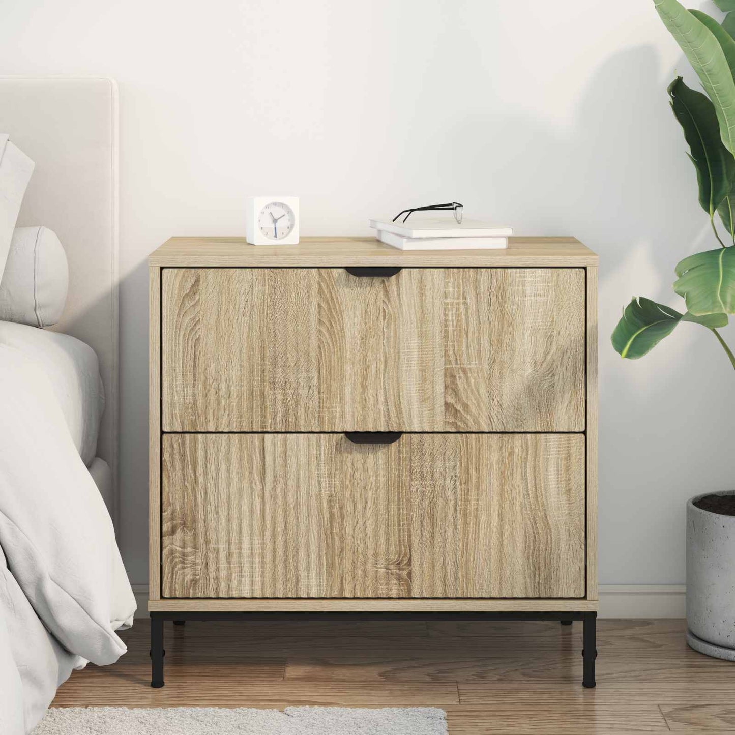 Éjjeli asztal sonoma tölgy 63.5 x 36 x 61 cm Szerelt fa