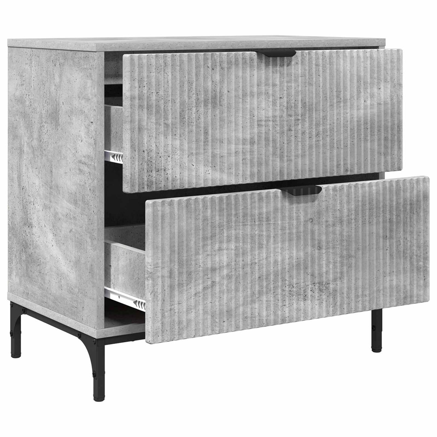 Éjjeli asztal Beton szürke 63.5 x 36 x 61 cm Szerelt fa